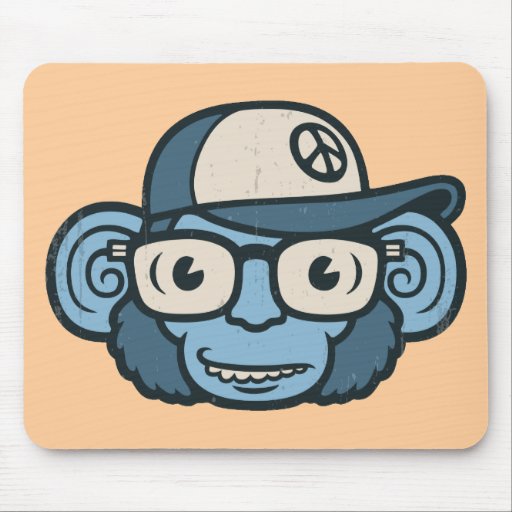 Chimpanzee in Blue Mouse Pads