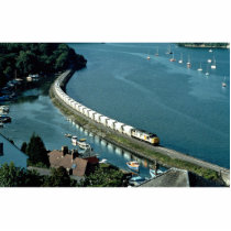 China Clay Train Fowey Estuary at Golant Cut Outs