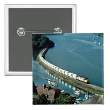 China Clay Train Fowey Estuary at Golant Pins