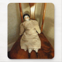China Doll on Chair Mousepads