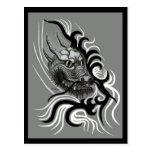 China-Drache in Tattoo Style Postkarte