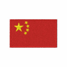 China flag embroidered men's polo shirt