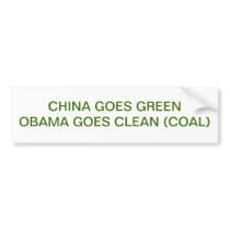 CHINA GOES GREEN... BUMPER STICKERS