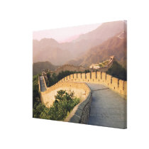 China, Huairou County, Sunset over the Stretched Canvas Print