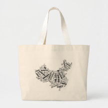 China in Tagxedo Canvas Bag
