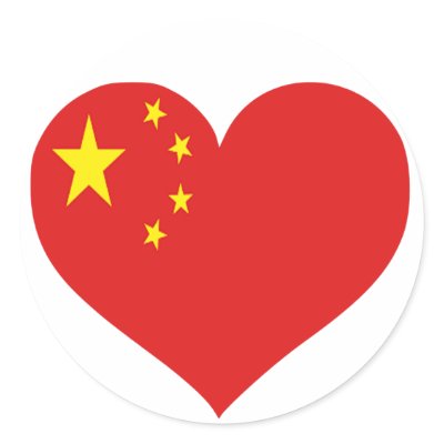 China Love Round Stickers by robby1982