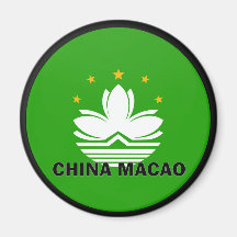 China Macao Roundel quality Flag Magnet