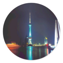 China Shanghai Oriental Pearl Tower Round Stickers
