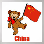 China Teddy Bear Poster
