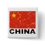 China Vintage Flag Pinback Button