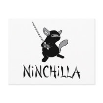 Chinchilla Ninja Postcard