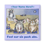 Chinchilla Work Out Magnet
