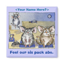 Chinchilla Work Out Magnet