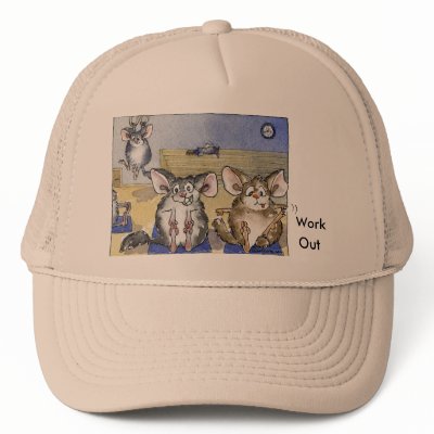 Chinchillas Work Out Cartoon Hat by zooogle