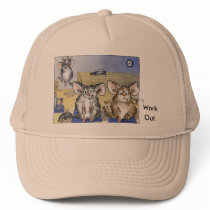Chinchillas Work Out Cartoon Hat