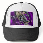 Chinese Asian Dragon w/ Kanji Purple Baseball Hat