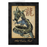 Chinese Blue Dragon Greetings & Notecards