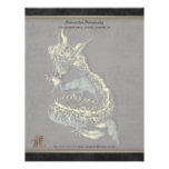 Chinese Blue Dragon Writing Paper Letterhead