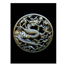Chinese Bronze Dragon/Oriental Greetings & Gifts Postcard