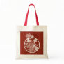 Chinese Chrysanthemums on Red - Tote Bag