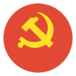 Chinese Communist Party Round Stickers