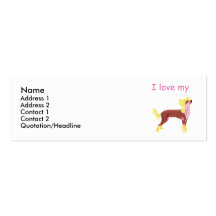 Chinese Crested Business Cards