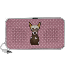 Chinese Crested Cartoon iPod Speakers