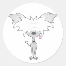 Chinese Crested Cartoon Sticker