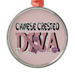 Chinese Crested DIVA Christmas Tree Ornament