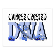 Chinese Crested DIVA Post Cards