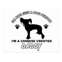 Chinese Crested Dog Daddy Post Card