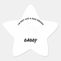 chinese crested Dog Daddy Star Sticker