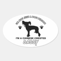 Chinese Crested Dog Daddy Stickers