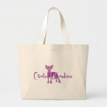 Chinese Crested Grandma Tote Bags