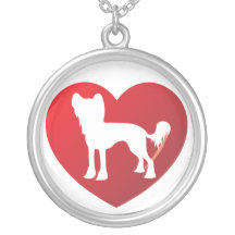Chinese Crested Heart Necklace