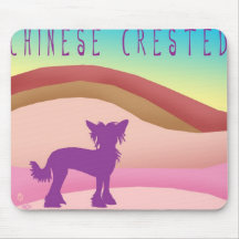 Chinese Crested Landscape w/ Text Mousepad