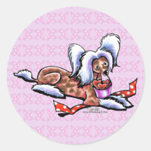 Chinese Crested Love Bucket Sticker
