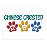 CHINESE CRESTED Mom Paw Print 1 Post Card