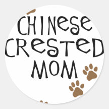 Chinese Crested Mom Stickers