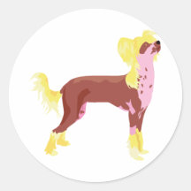 Chinese Crested,Png Round Stickers