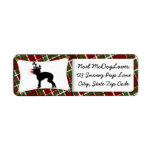 Chinese Crested Reindeer Christmas Return Address Label