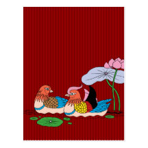 Chinese design save the date wedding post card