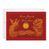 Chinese double happiness RSVP red wedding invitati Announcement