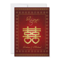 Chinese Double Happiness Wedding Invites