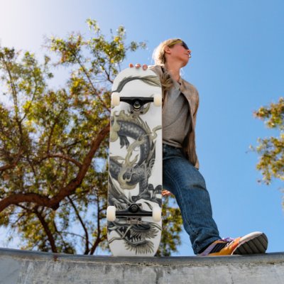 Chinese_dragon, c rock skate board by crock83