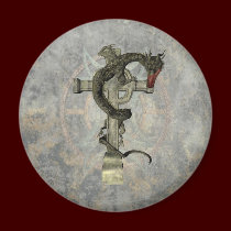 Chinese Dragon & Celtic Cross magnets