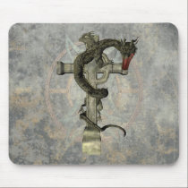 Chinese Dragon & Celtic Cross mousepads