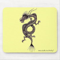 Chinese dragon graphic drawing art mousepad