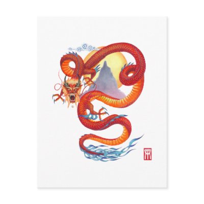 Chinese Dragon Postcard by Nightmareartist