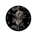 Chinese Dragon Round Wallclock